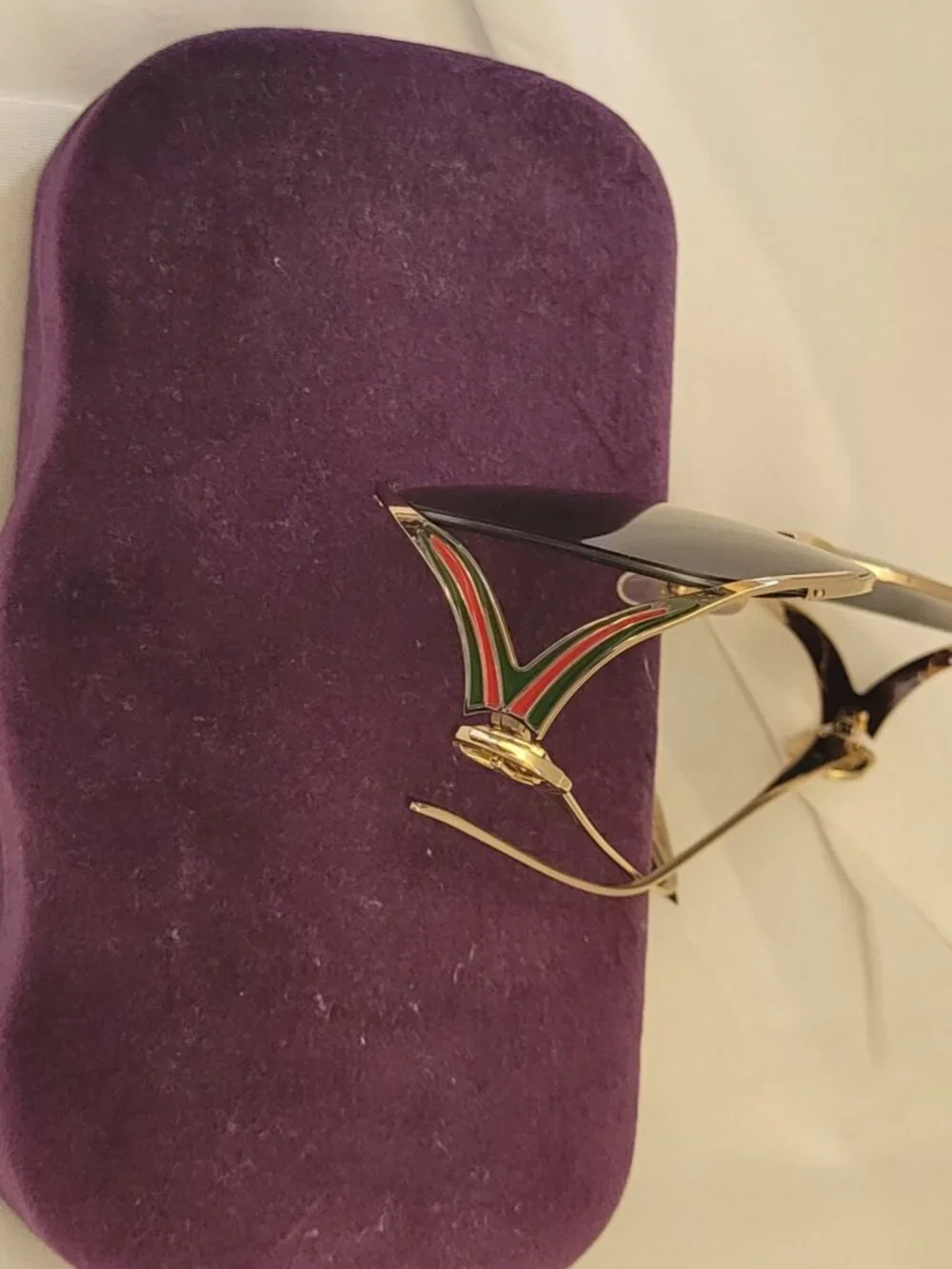 Gucci Oversized Gold Sunglasses